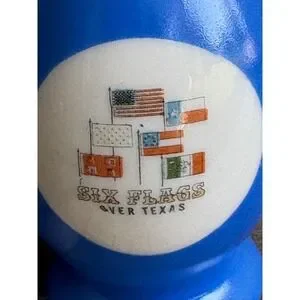 Six Flags Over Texas | Accents | Six Flags Over Texas Pitcher Mini Blue ...